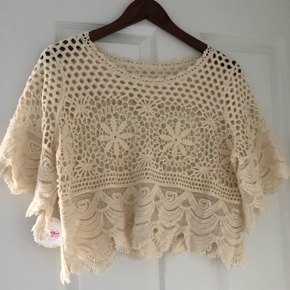 The Pretty Buffalo Lace Crop Top